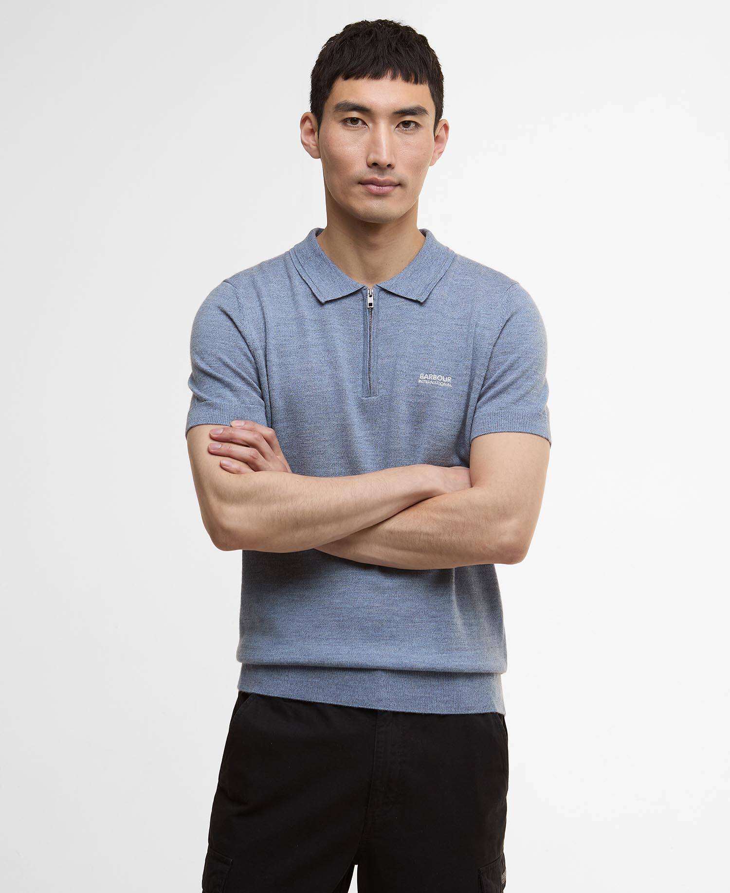 Maverick Mouline Knitted Polo Shirt image number 0