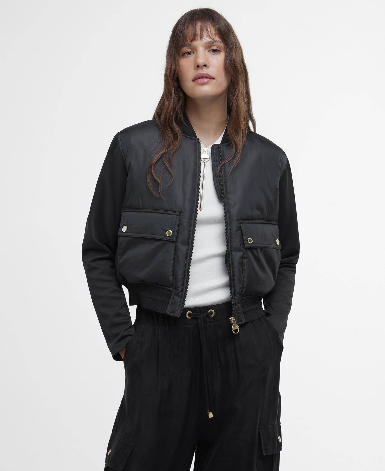 Emerson Quilted Bomber Jacket Classic Black image number 0