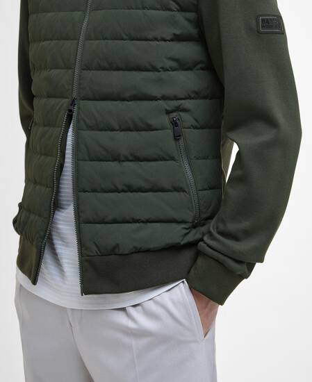 Felpa Collins con trapuntatura orizzontale Sage