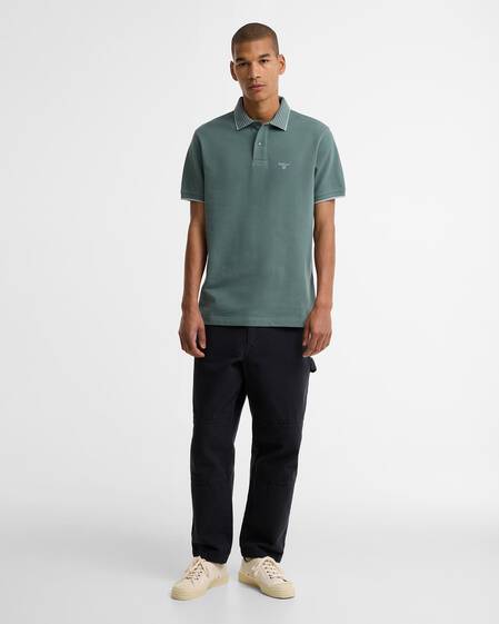 Denwick Short-Sleeved Polo Shirt Vintage Teal