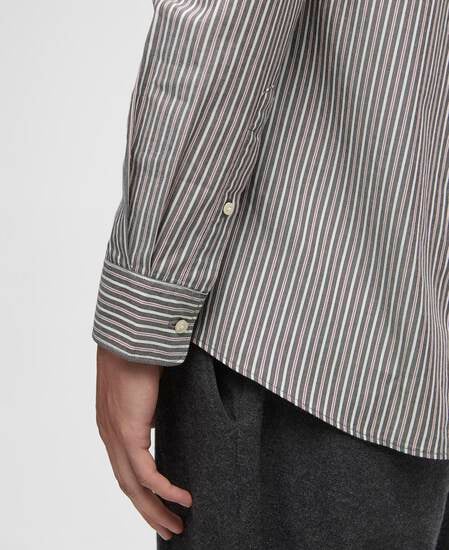 Longfield Striped Tailored Shirt Whisper White