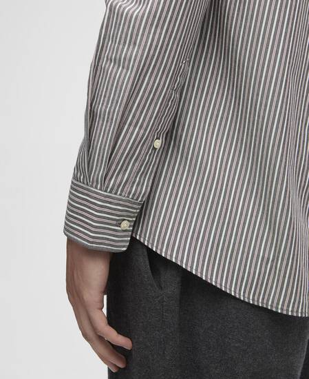 Longfield Striped Tailored Shirt Whisper White