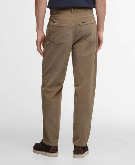 Stretch Cord Regular Trousers Washed Stone