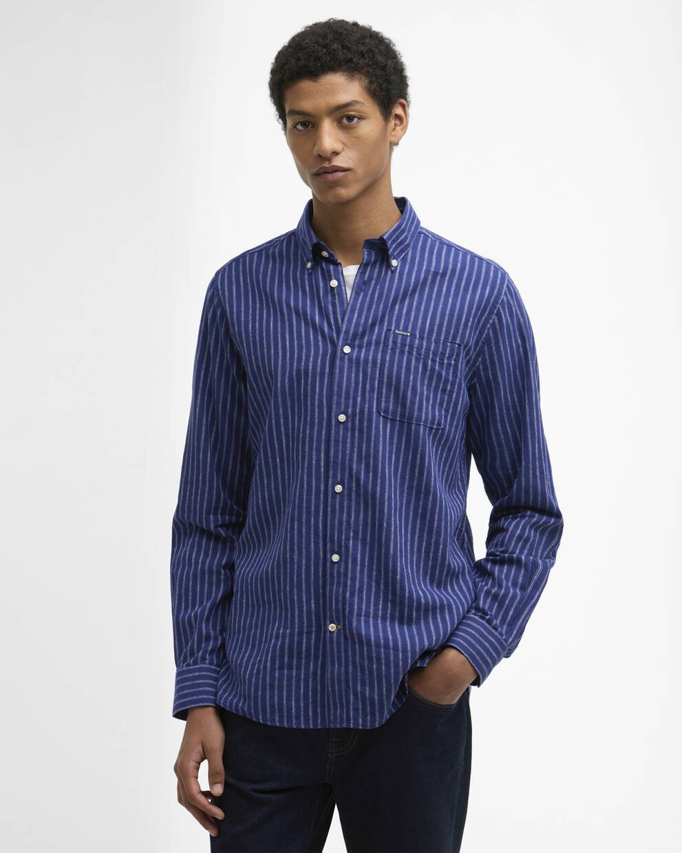 Nelson Striped Long-Sleeved Tailored Shirt