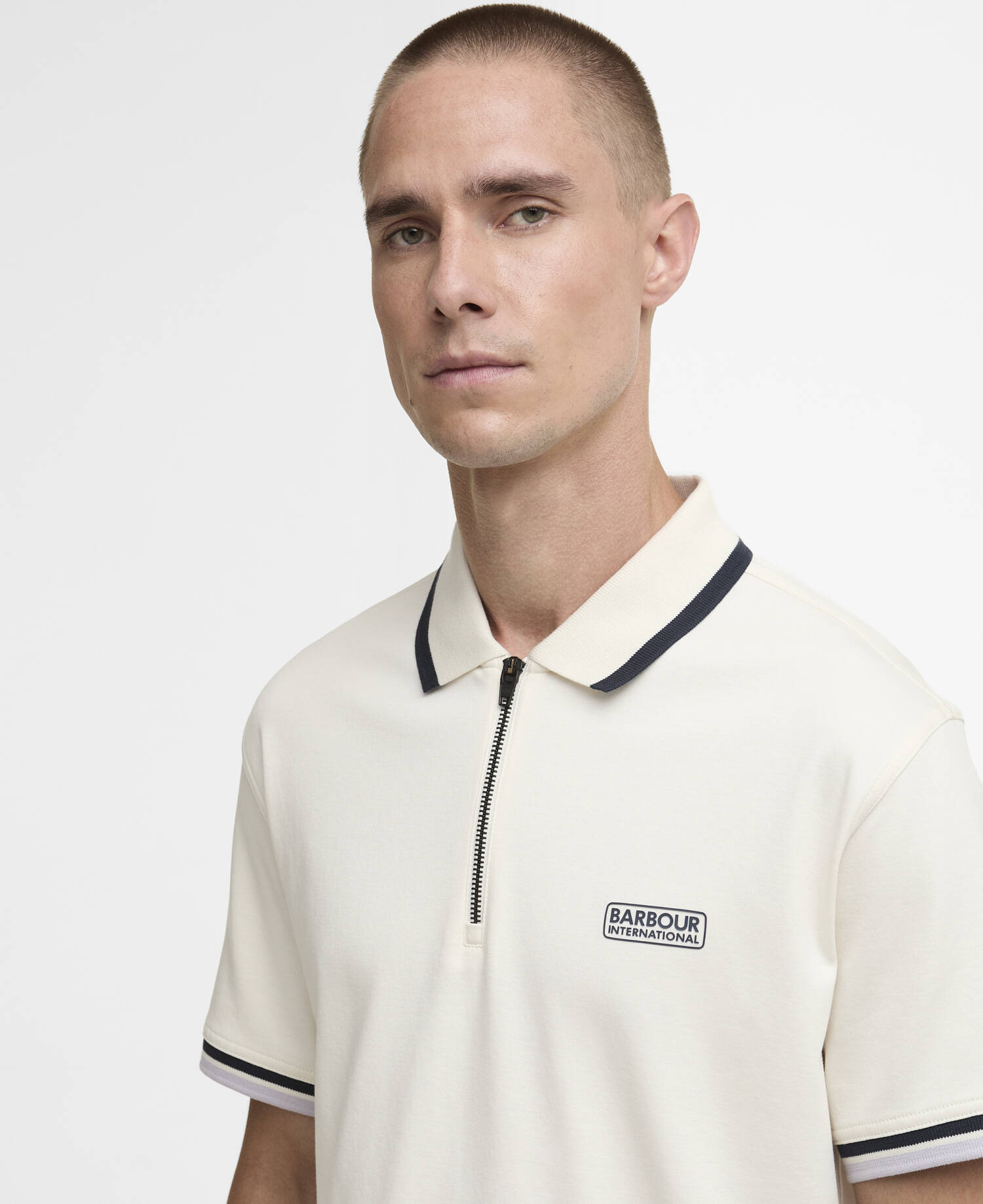 Panter Interlock Polo Whisper White image number 3