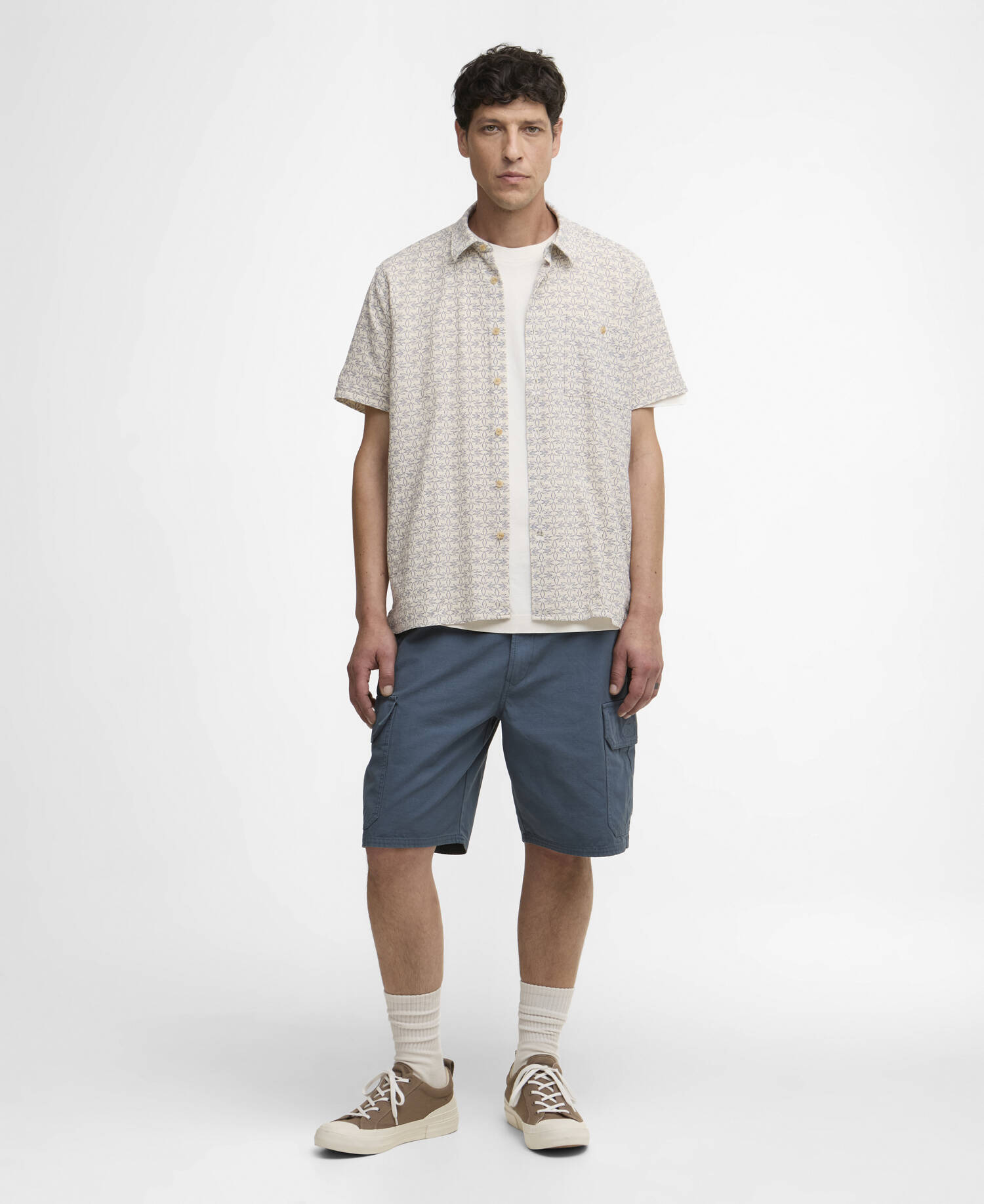 Wildfell Printed Short-Sleeved Relaxed Shirt Neutral image number 1