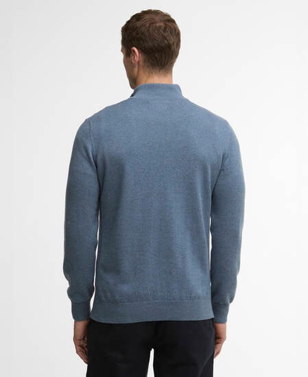 Pullover Cotton Half Zip Dusk Blue