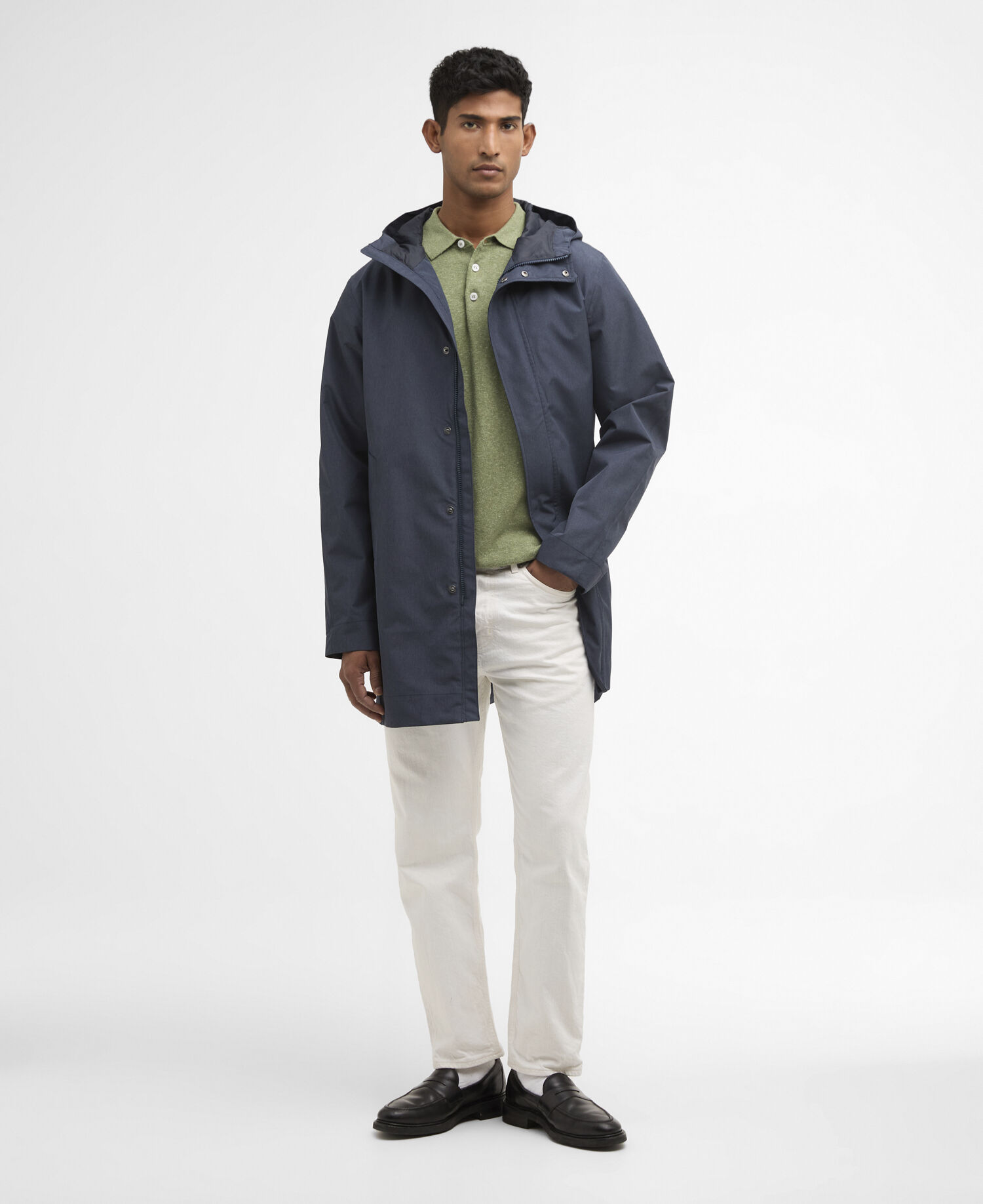 Rokig Hooded Waterproof Mac Dark Navy