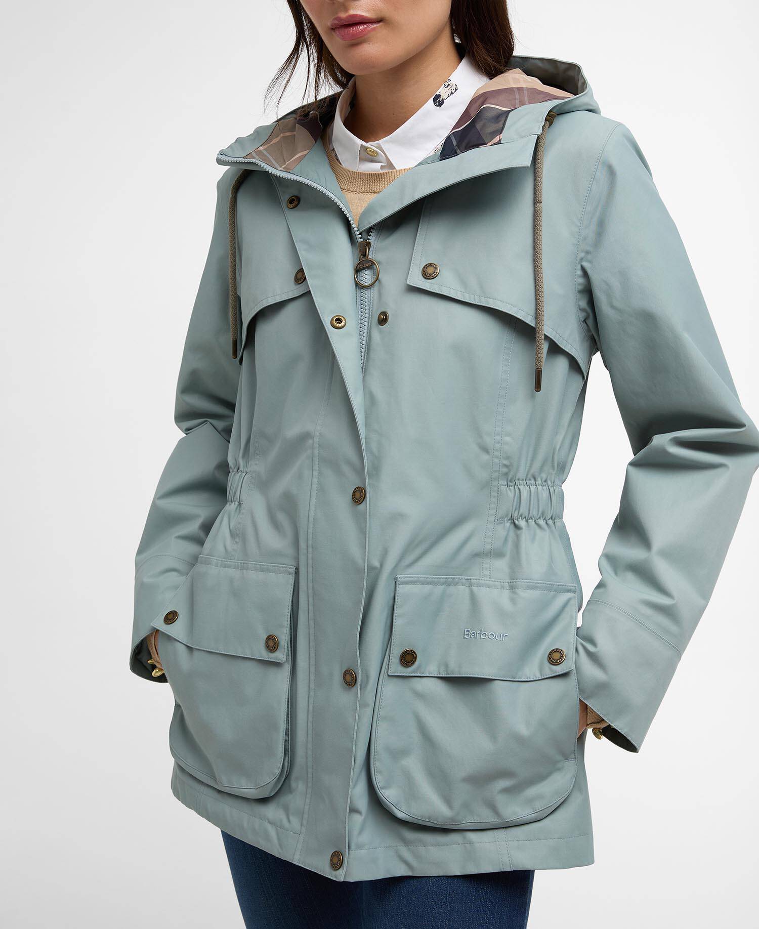 Maple Waterproof Jacket Blue Sage/Gardenia image number 3