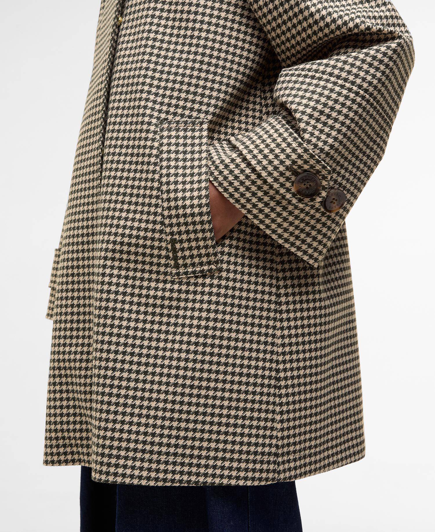Kennedy Check Showerproof Jacket Sage Houndstooth/Mist image number 4