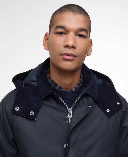 Modern Beaufort Waxed Jacket Navy/Midnight Oak