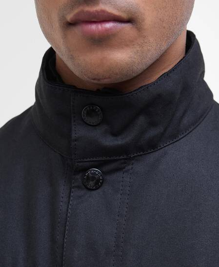 Ogston Waxed Jacket Black-Classic