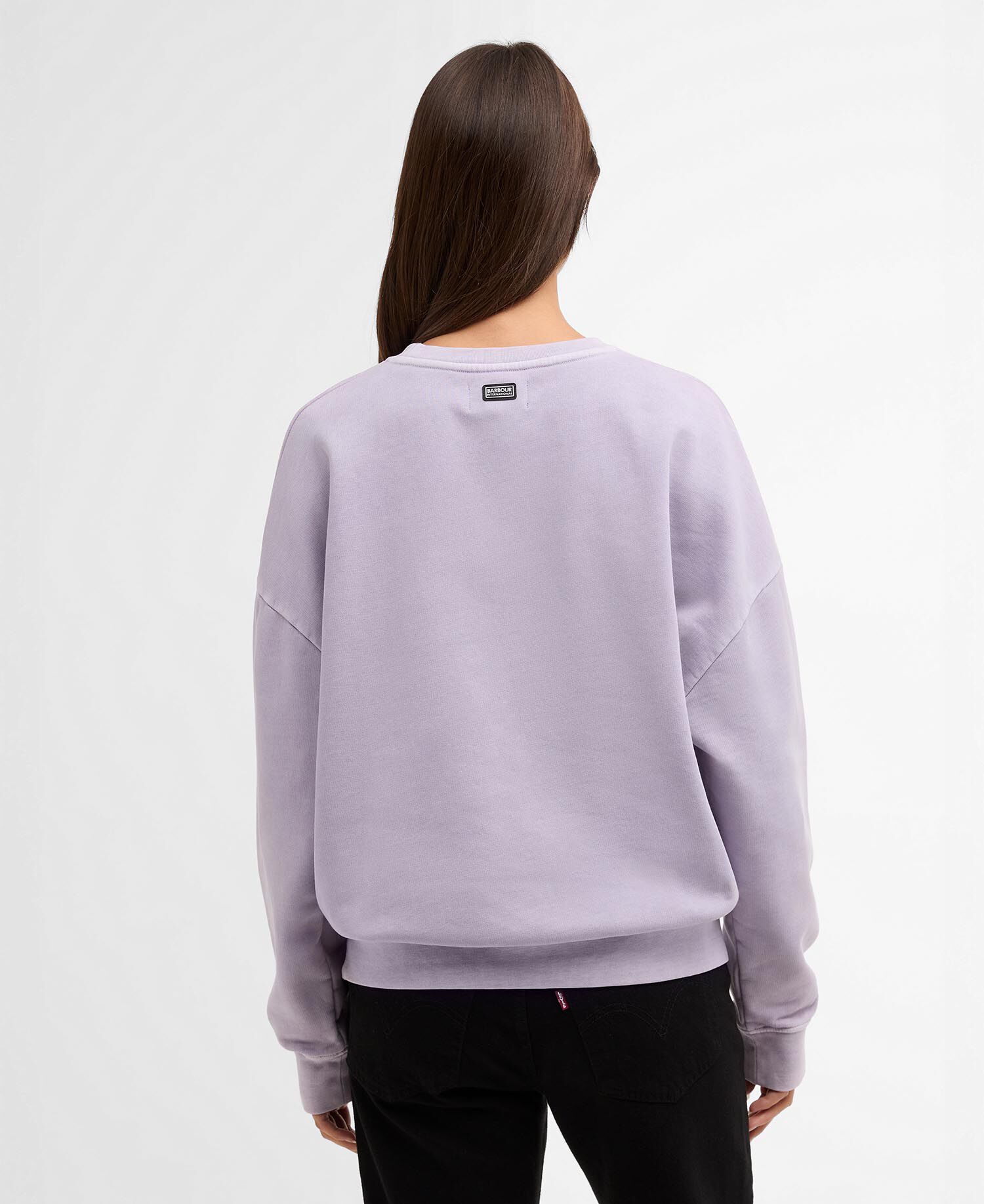 Lyra Crew Neck Jumper Washed Lilac Marble