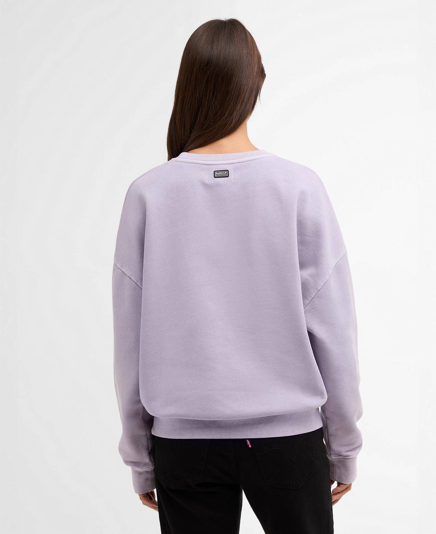 Lyra Crew Neck Jumper Washed Lilac Marble image number 2