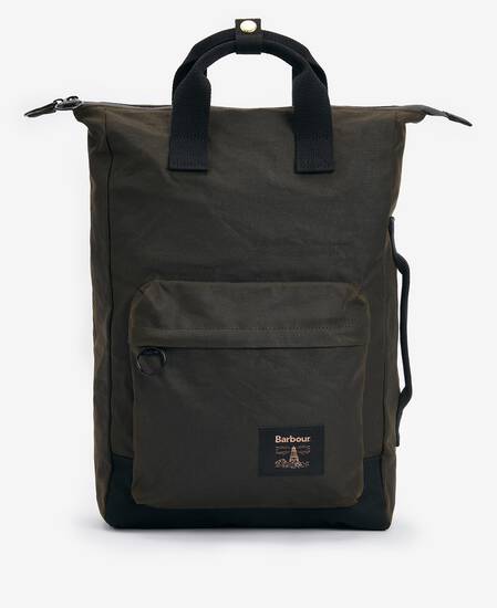 Field Waxed Backpack Olive-Black