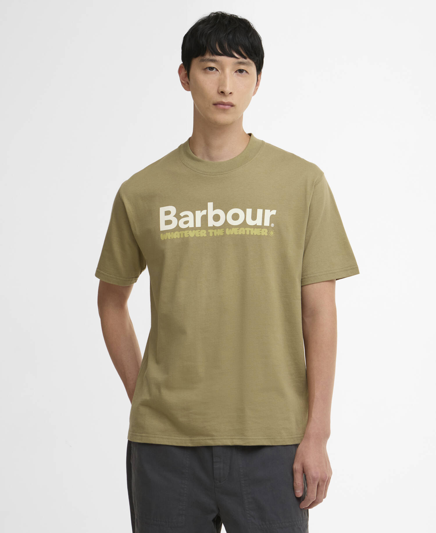 Sunside UV Oversized T-Shirt Bleached Olive image number 0