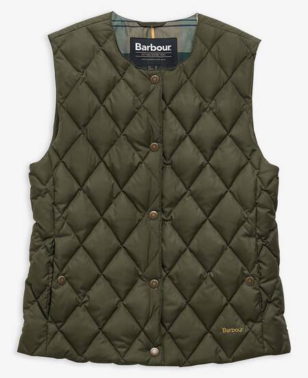 Gilet in piumino d'oca Fiona Olive/Ancient