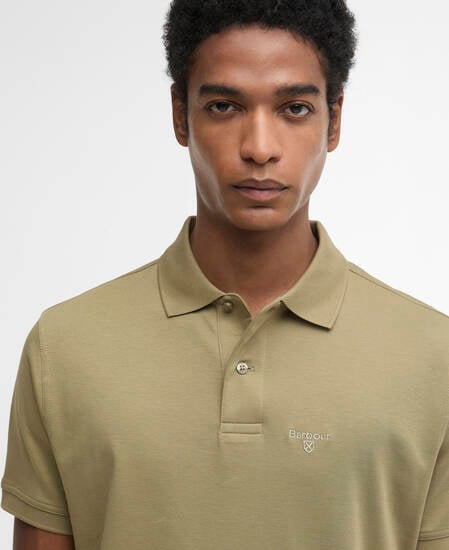 Hylton Short-Sleeved Polo Shirt Bleached Olive