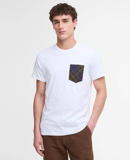 Arnside Tartan Pocket T-Shirt White
