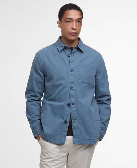 Washed Cotton Overshirt Bluestone