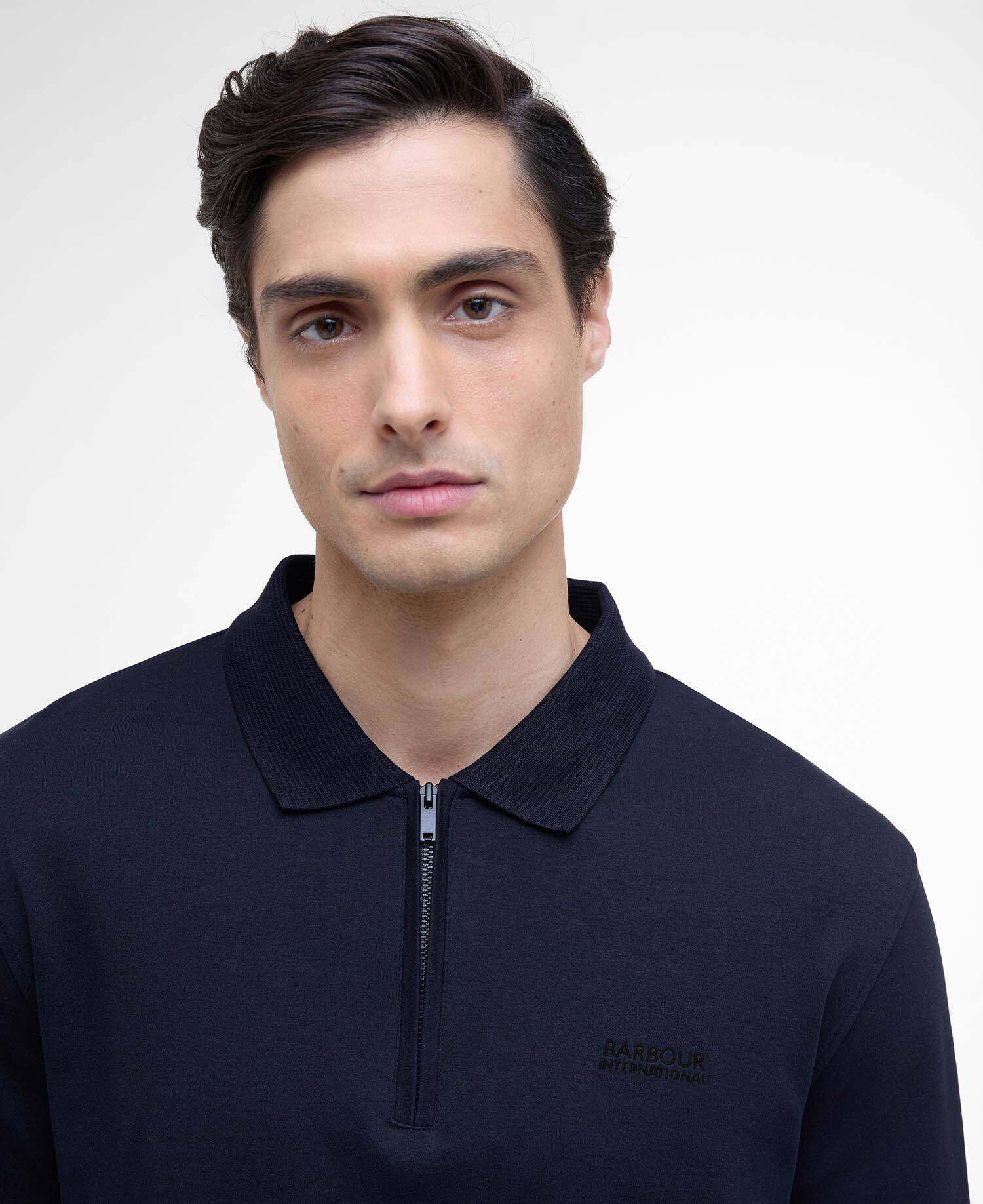 Innes Interlock Long-Sleeved Polo Shirt image number 3