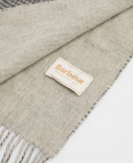 Noelle Reversible Check Scarf Monochrome