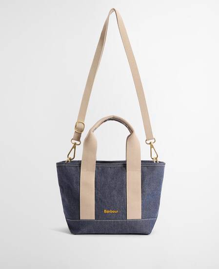 Mini borsa tote in denim Mya Indigo