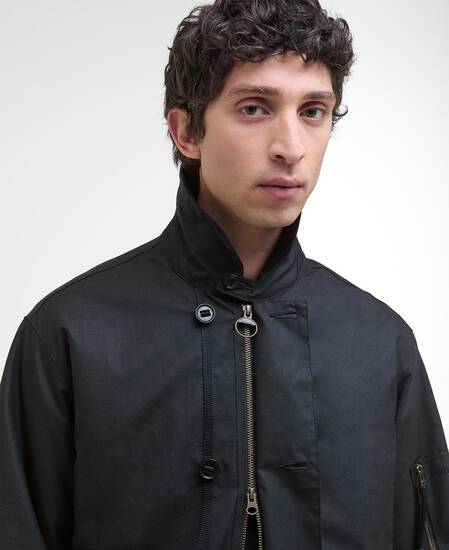 Hanger Waxed Deck Jacket Black
