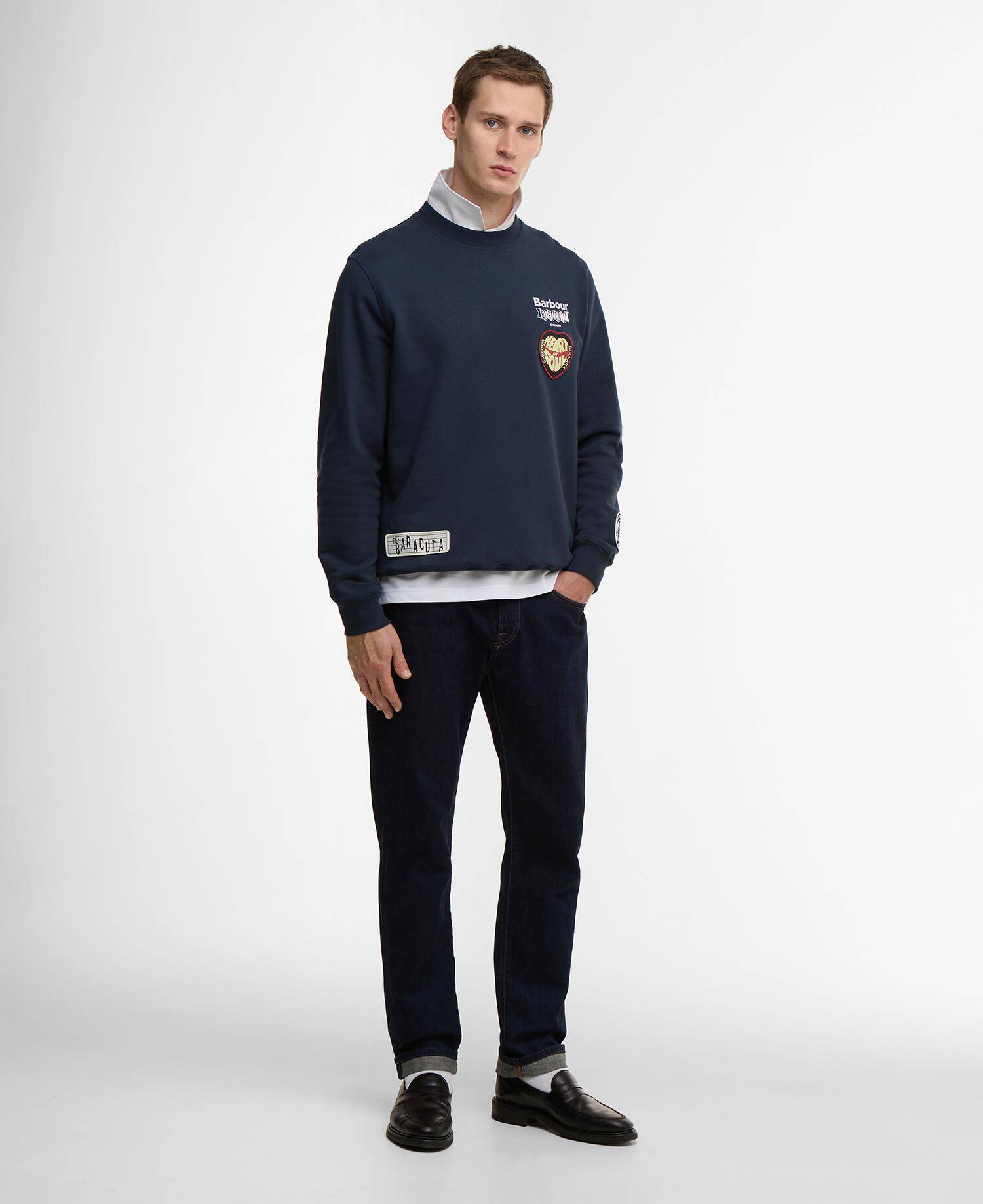 Barbour x Baracuta Northern Sweatshirt Navy image number 1