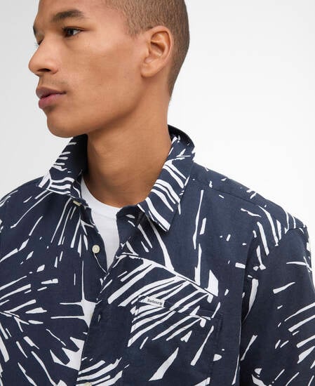Edenwood Printed Shirt Navy