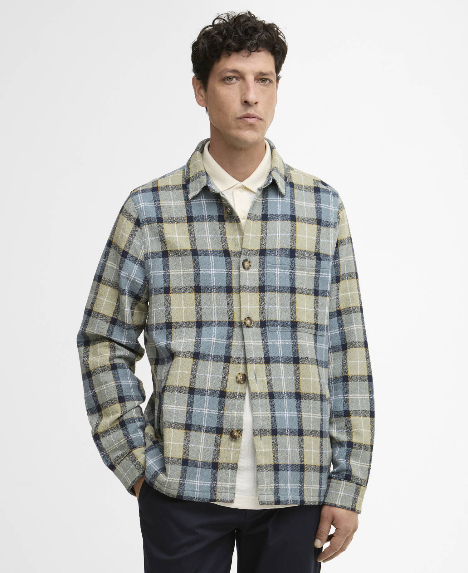 Vennel Textured Tartan Overshirt image number 0