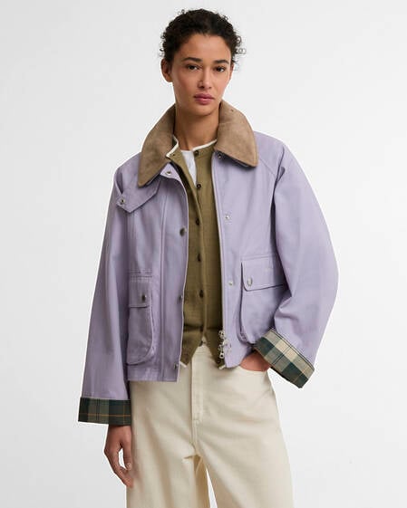 Giacca casual Beadnell dal taglio crop Heather Mist/Ancient/Timberwolf