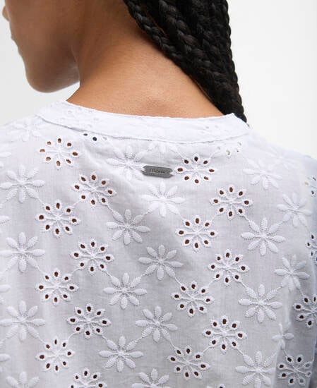 Camicia Layla in pizzo sangallo White