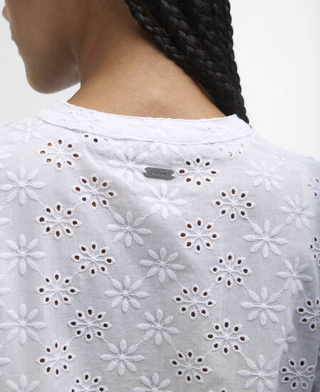 Layla Broderie Anglaise Shirt White