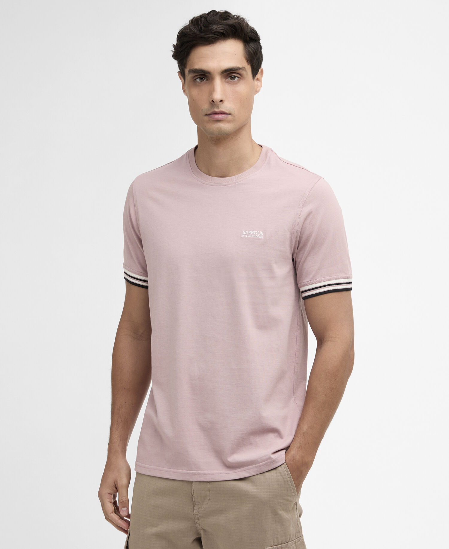 Burnwood Tipped Cuff T-Shirt Woodrose
