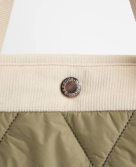 Healy Quilted Tote Bag Bleached Olive