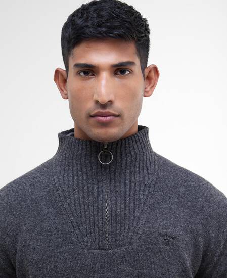 Essential Half-Zip Jumper Charcoal
