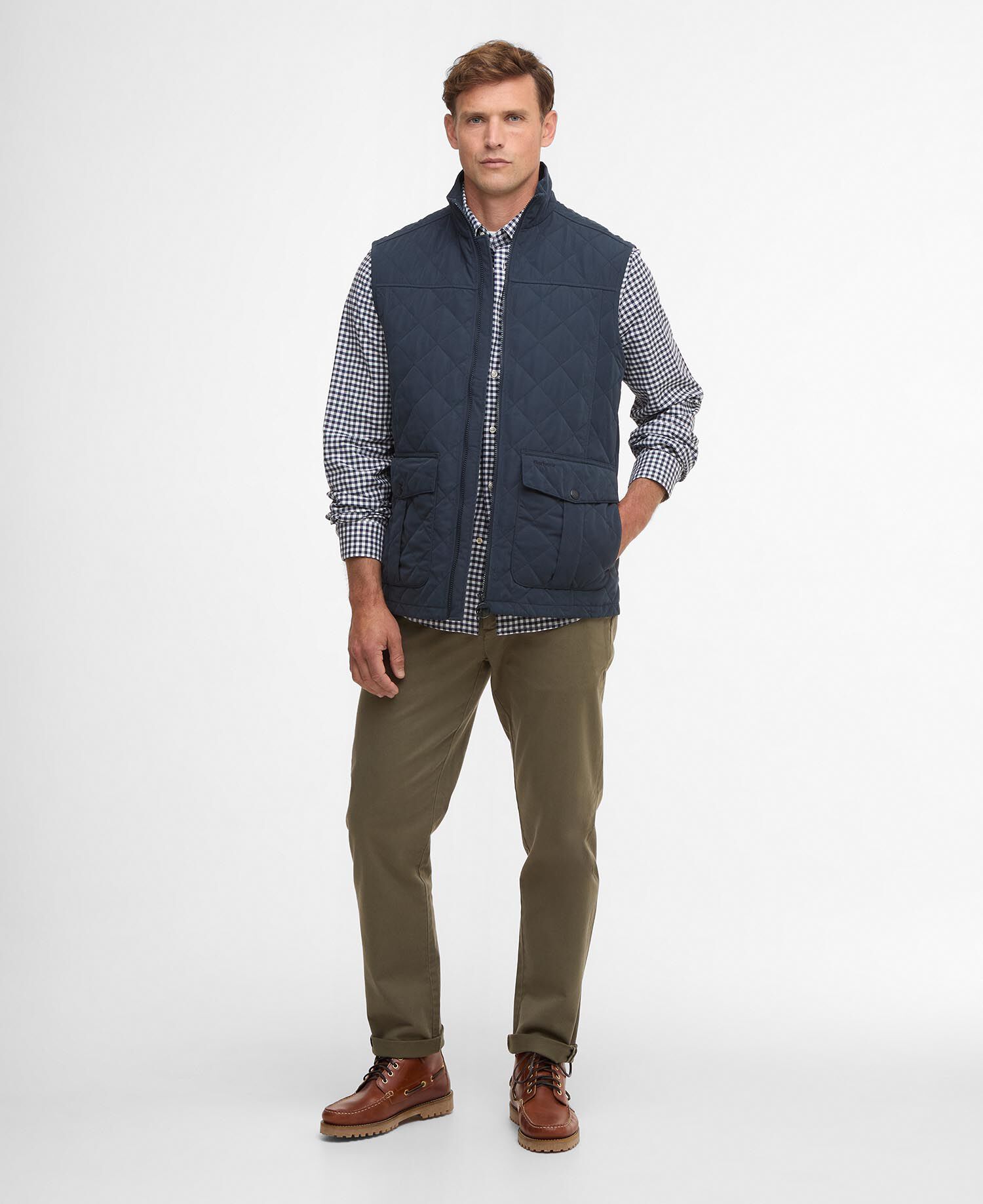 Sander Quilted Gilet Navy