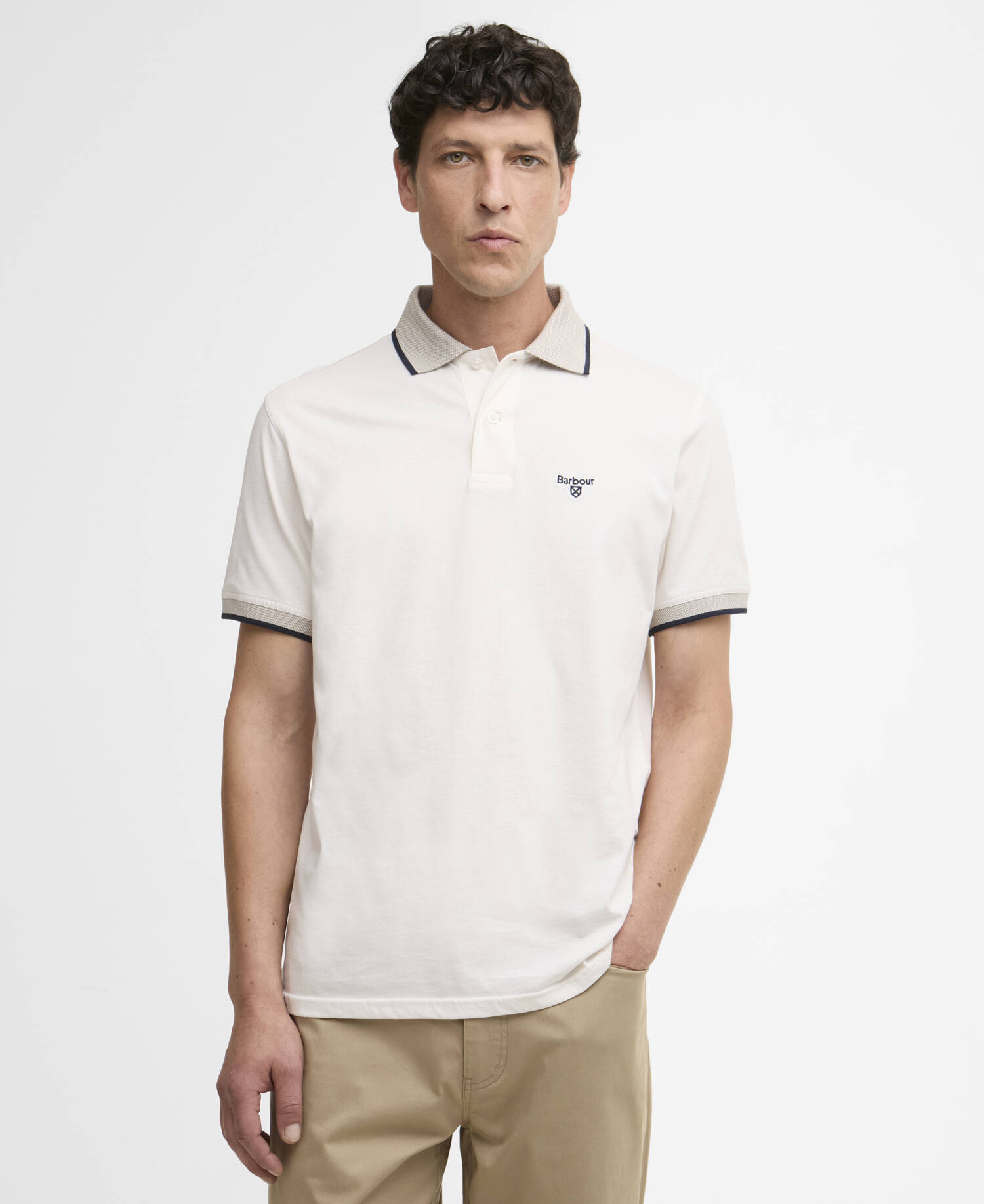 Cornsay Short-Sleeved Polo Shirt Whisper White image number 0