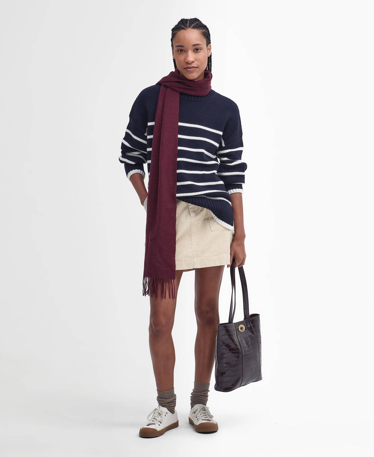 Belmore Striped Crew Neck Jumper image number 1