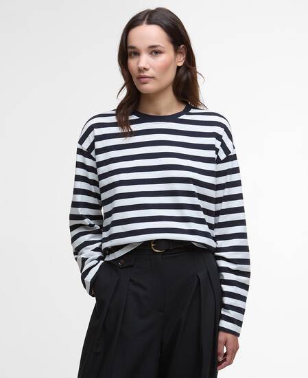 Bede Oversized Long-Sleeved T-Shirt Navy