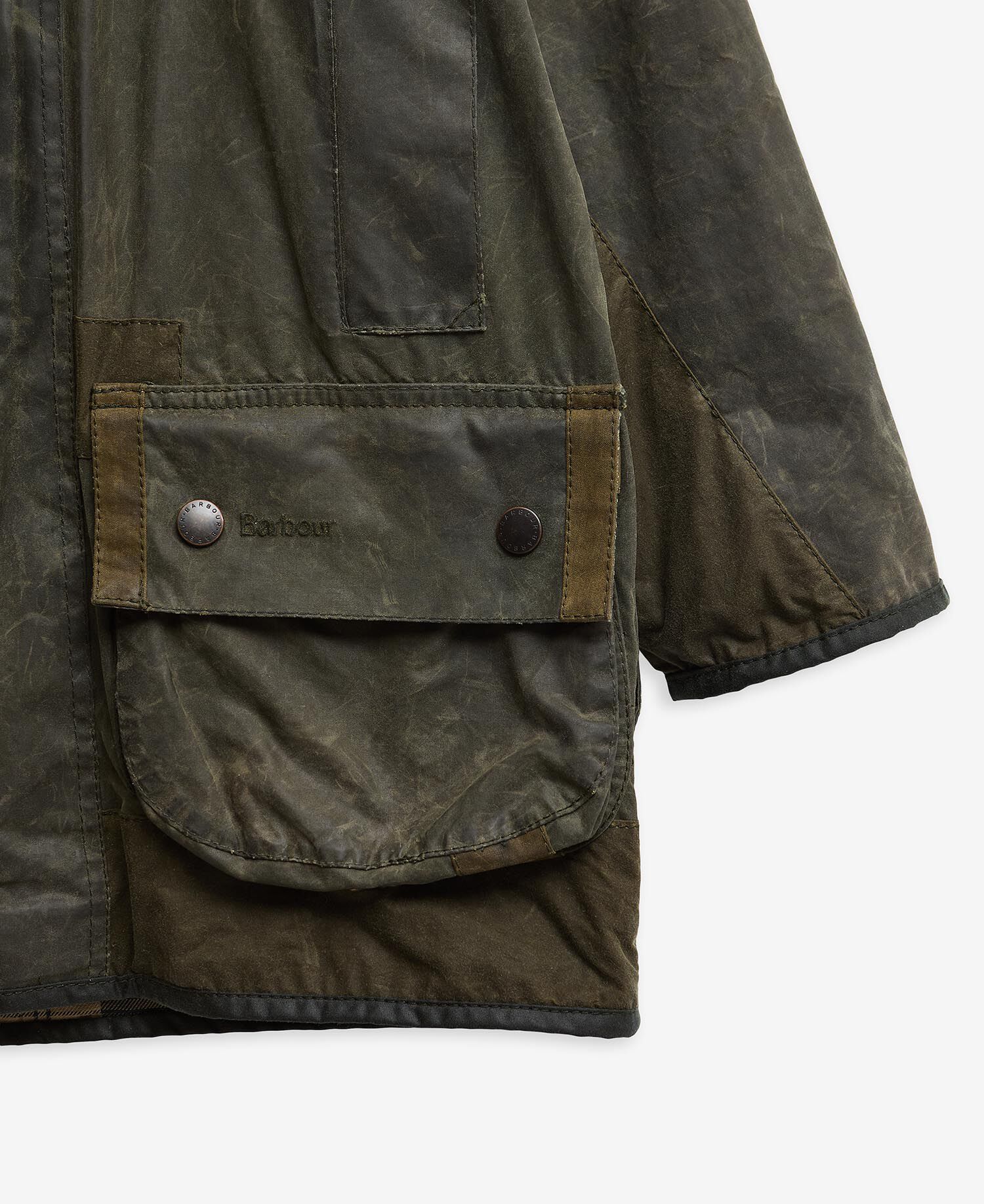 Barbour Re-Loved Beaufort Waxed Jacket - Size 36 Sage