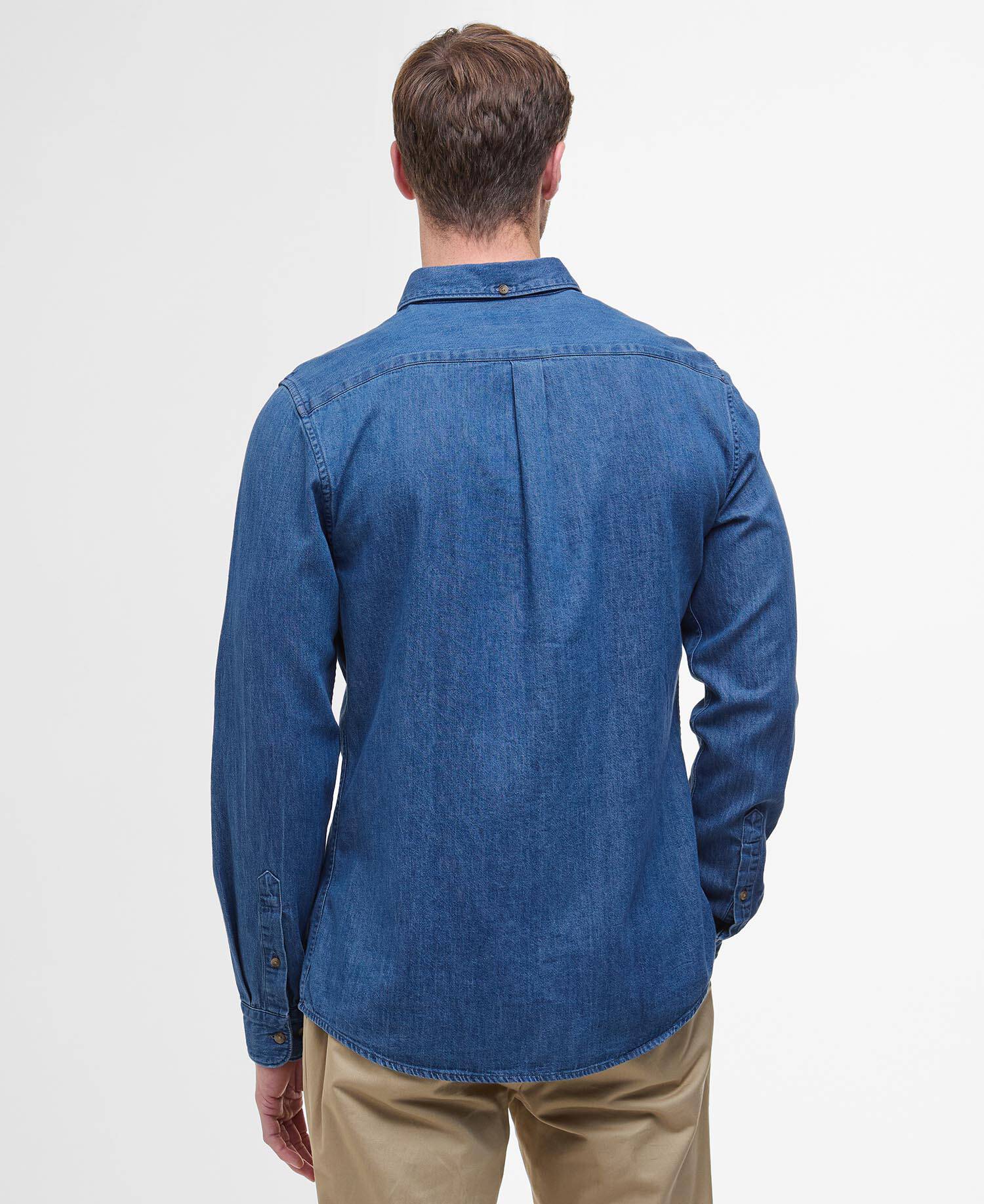 Denim Crest Tailored Long-Sleeved Shirt Chambray image number 2