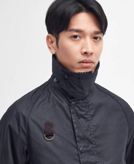 Spey Slim Waxed Jacket Classic Navy