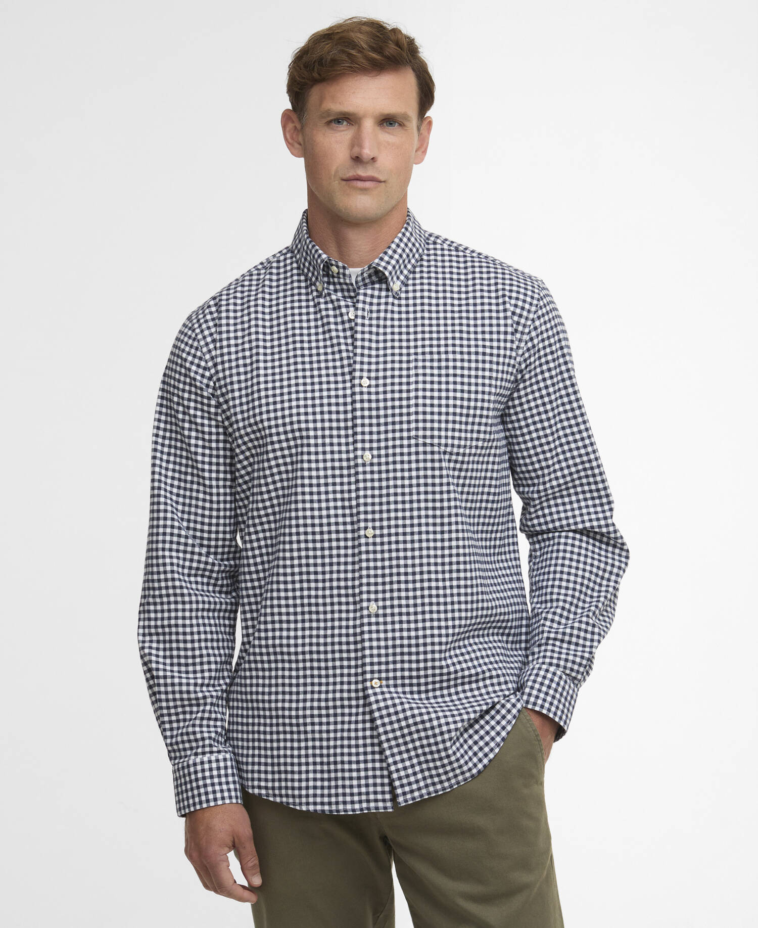 Gingham Aukside Regular Shirt Navy image number 0