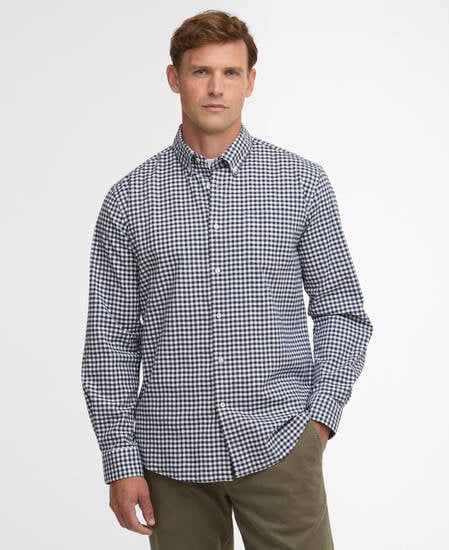 Gingham Aukside Regular Shirt Navy