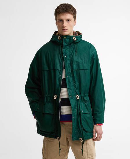 Giacca cerata Durham Paul Smith Loves Barbour Rich Green