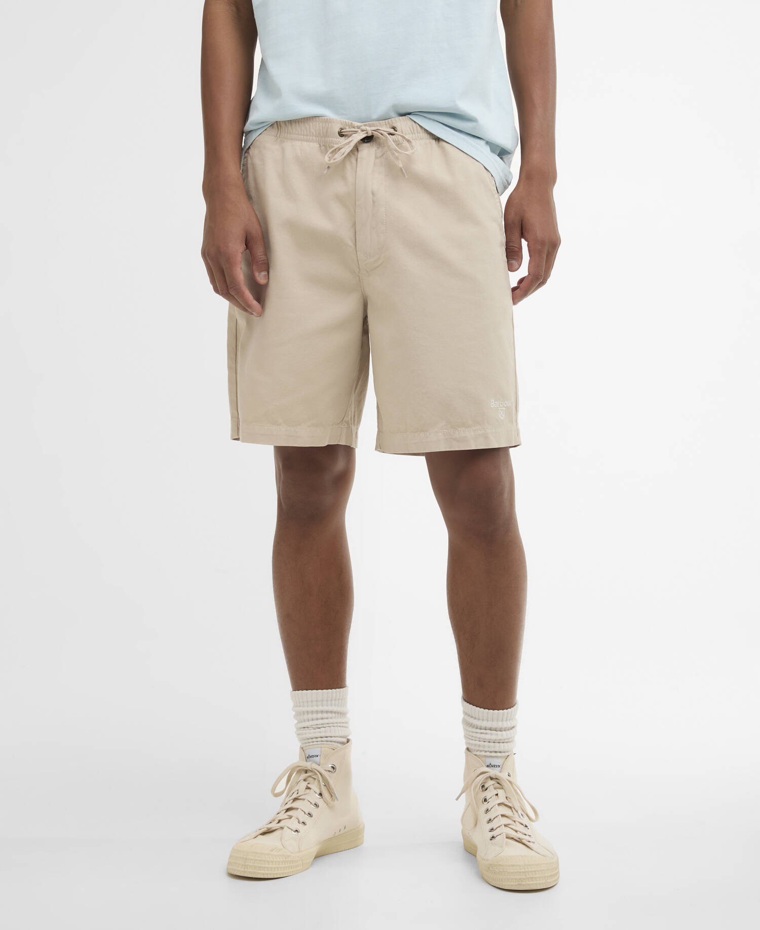 Shorts in Oxford lavato con vestibilit&agrave; comoda Mist image number 1