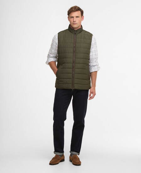 Broughton Quilted Gilet Deep Olive