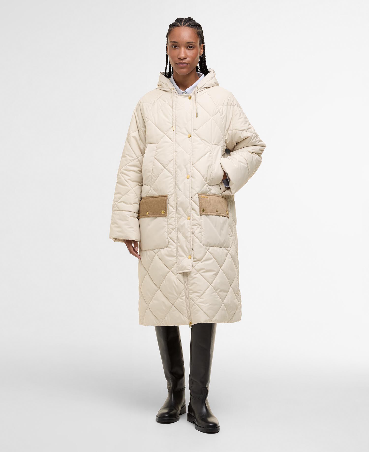Braidley Quilted Jacket Oatmeal/Ancient Tartan